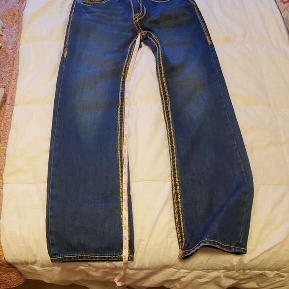 TRUE RELIGION BILLY SUPER T BOOTCUT Denim Jeans 30 X 33 Y2K Vintage - Picture 9 of 15